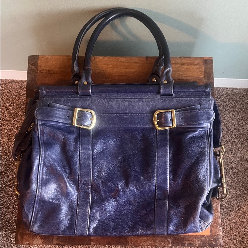 XL Rebecca Minkoff Blue Leather Purse Bag